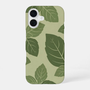 Motif Vintage aux Feuilles de Basilic iPhone 16 Case