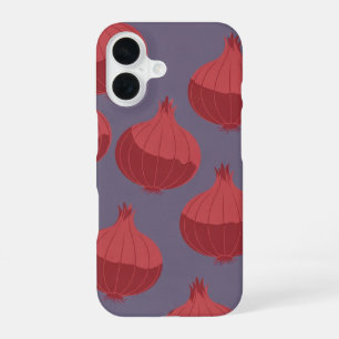 Motif Vintage aux Oignons Rouges Entiers iPhone 16 Case