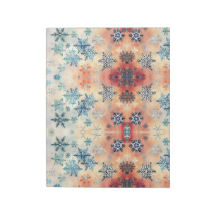 Motif vintage de flocons de neige - Bloc-notes