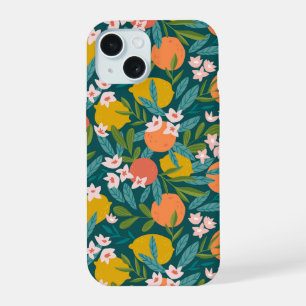 Motif vintage en fleurs d'orange et de citron