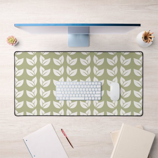 Motif Vintage Green Retro Y2K Leaf (Bureau 1)