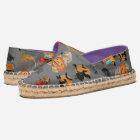 Motif vintage Halloween sur toile grise