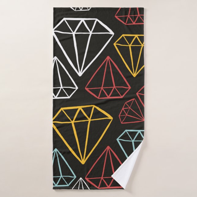 motif vintage transparent, éléments de conception  (Serviette de bain)