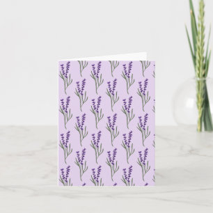 Motif violet de la carte de voeux Lavender