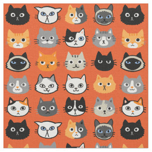 Motif Visages de chat Tissu du cool Kitty Cat Lo