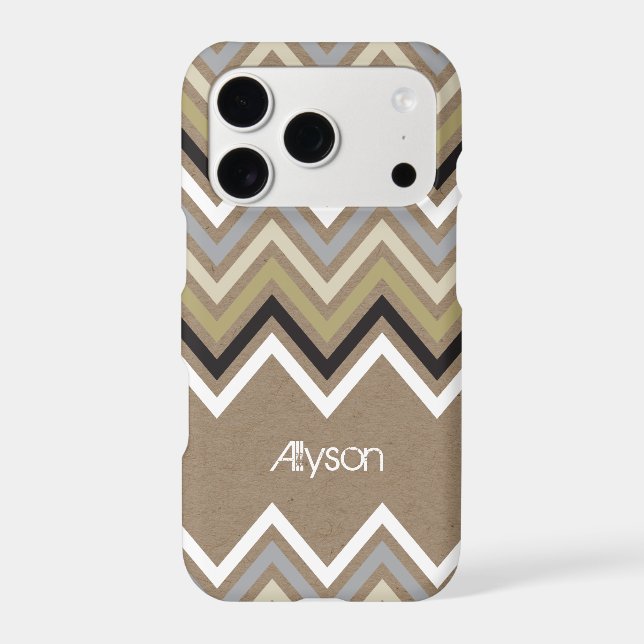 Motif Zig Zag Chevron Moderne & Papier Kraft Marro (Verso)