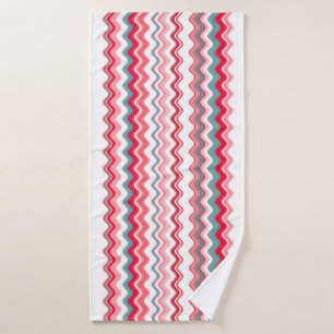 Motif Zigzag bleu rose