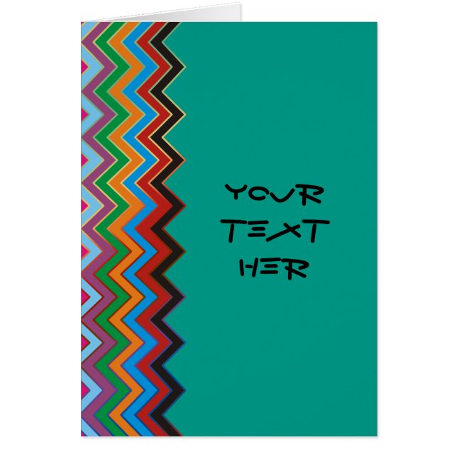 Motif ZIGZAG - couleur + votre texte (Devant)