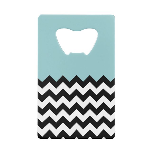 Motif Zigzag noir et blanc, Chevron, Bleu (Devant)