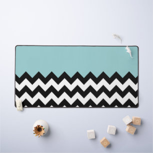 Motif Zigzag noir et blanc, Chevron, Bleu