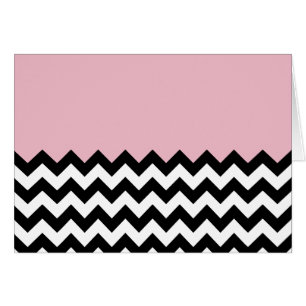 Motif Zigzag noir et blanc, Chevron, rose