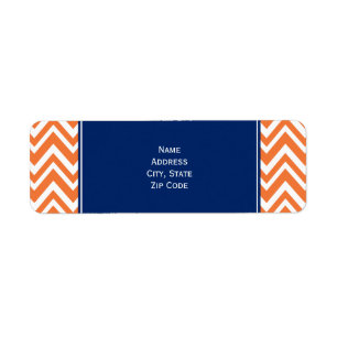 Motif Zigzag orange avec Royal Blue