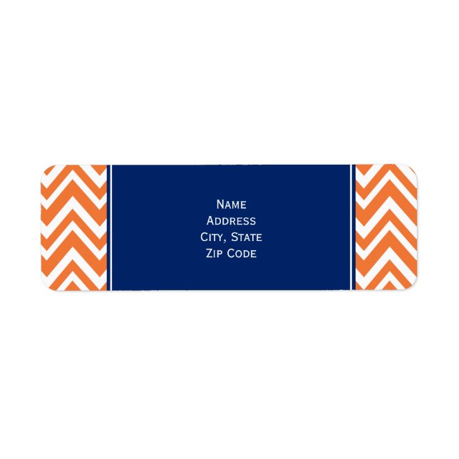 Motif Zigzag orange avec Royal Blue (Devant)