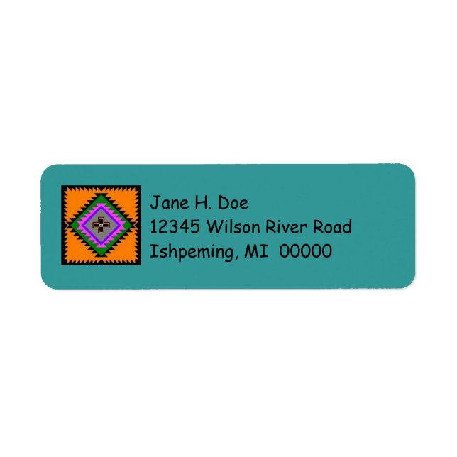 Motifs d'art populaire Étiquette de adresse ~ EZ2  (Devant)