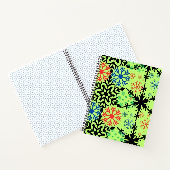 Motifs de couleur de phosphore de Carnet spirale (Intérieur)