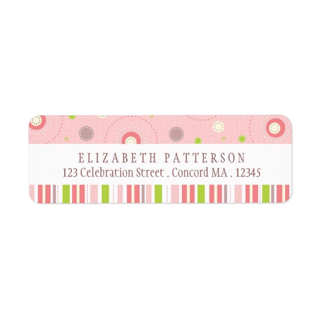 Motifs de Fun in Pink Adresse de retour Label (Devant)
