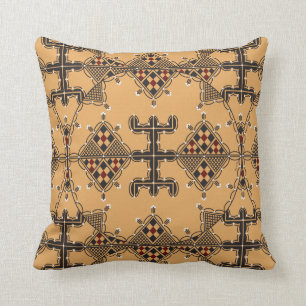 Motifs de la poteries kabyle Amazigh Algérie Throw Pillow