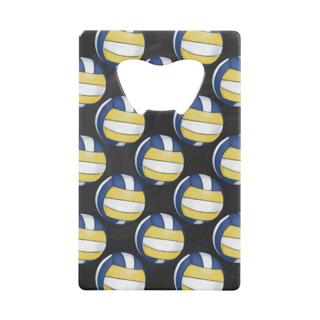 Motifs de volley-ball bleu et jaune (Devant)