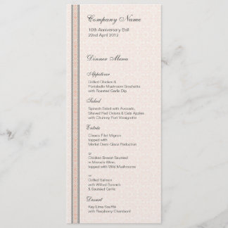 Motifs & Frontières 1 Menu Dîner