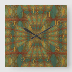 Motifs géométriques en horloge Turquoise