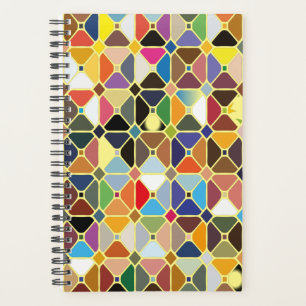 Motifs géométriques multicolores aux formes octo