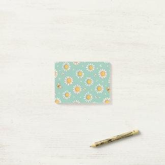 Motifs jolis de pâquerette et d'abeille | Post-It