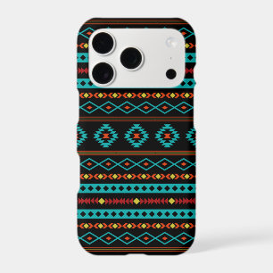 Motifs mixtes Aztec sarcelle rouges jaunes noirs