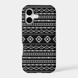 Motifs mixtes aztéques gris blanc noir