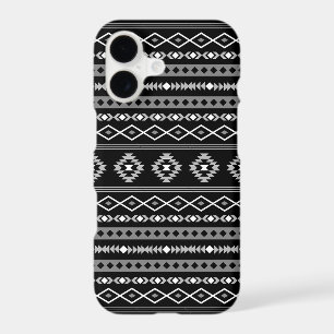 Motifs mixtes aztéques gris blanc noir
