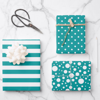 Motifs turquoises Envelopper le feuillet papier