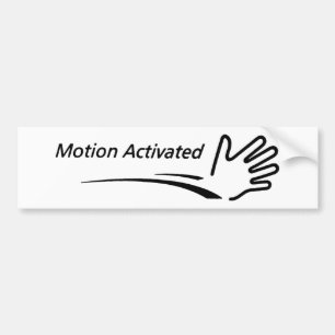 Motion Activated Bumper Sticker