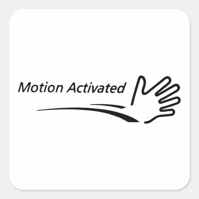 Motion Activated Square Sticker (Front)