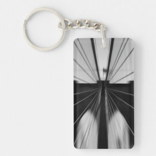 Motion Blur Brooklyn Bridge Keychain