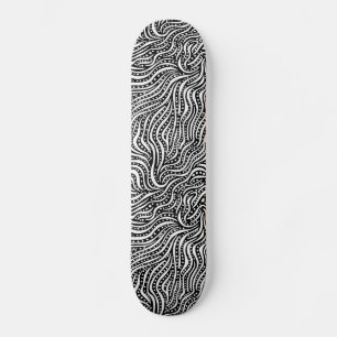 Motion on the Water V2 - White on Black Skateboard