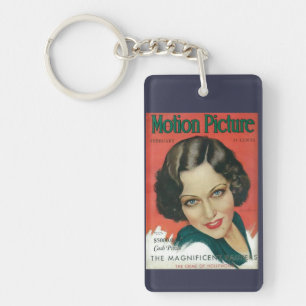 Motion Picture February 1931 Gloria Swanson cover Keychain