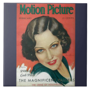Motion Picture February 1931 Gloria Swanson cover Tile