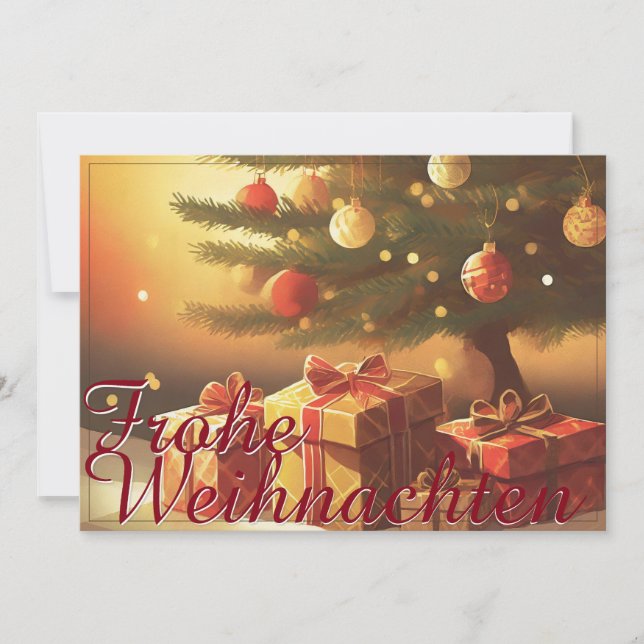 Motiv, mit Geschenken unterm Weihnachtsbaum 37016 (Front)