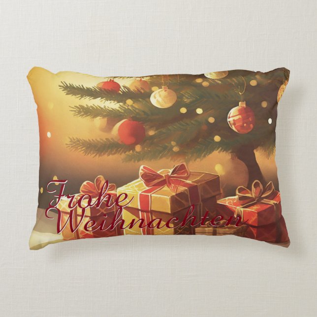 Motiv, mit Geschenken unterm Weihnachtsbaum 37016 Accent Pillow (Front)