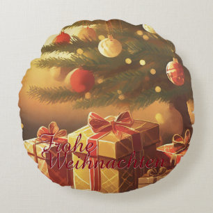 Motiv, mit Geschenken unterm Weihnachtsbaum 37016 Round Pillow