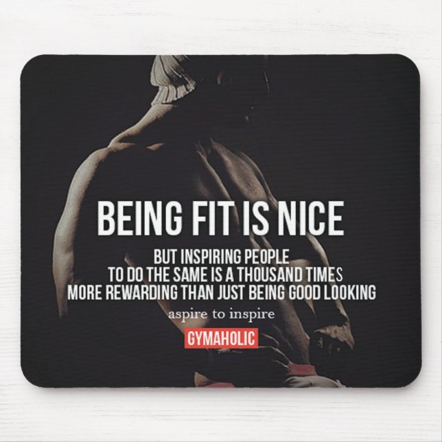 Motivaitonal Fitness Gym Mouse Pad (Front)