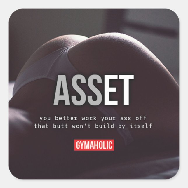 Motivaitonal Fitness Gym Square Sticker (Front)