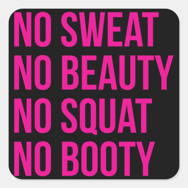 Motivaitonal Fitness Gym Square Sticker (Front)