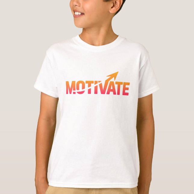 Motivate Glow - Dynamic Gradient Design T-Shirt (Front)
