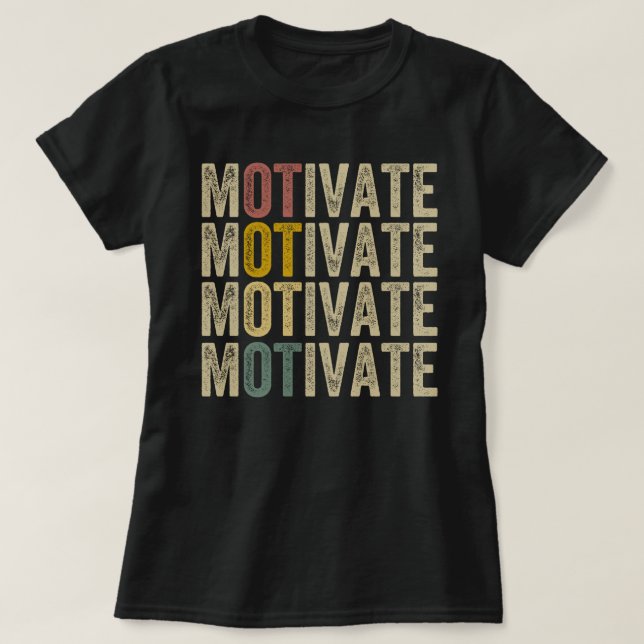 Motivate Occupational Therapy OP Retro Vintage T-Shirt (Design Front)
