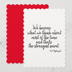 Motivate Quotable Greeting Card Secret to Success