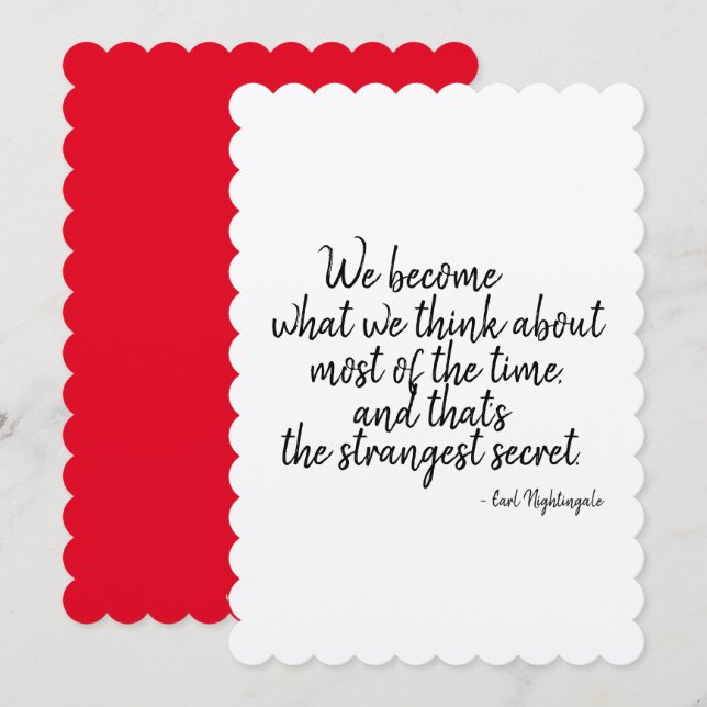 Motivate Quotable Greeting Card Secret to Success (Front/Back)