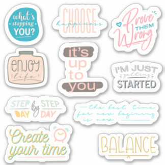 Motivate Yourself! 10 Motivational Sticker Pack