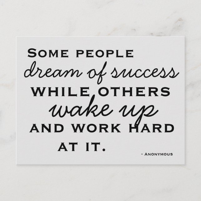 Motivated and Inspired Postcard Success (Front)