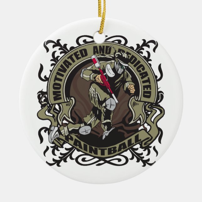 Motivated Paintball Ceramic Ornament (Front)