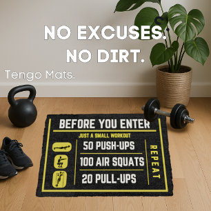 Motivating deco for fitness fans, Workout entrance Doormat